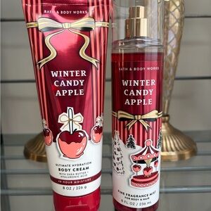 Bath & Body Works Winter Candy Apple Set - Red and White